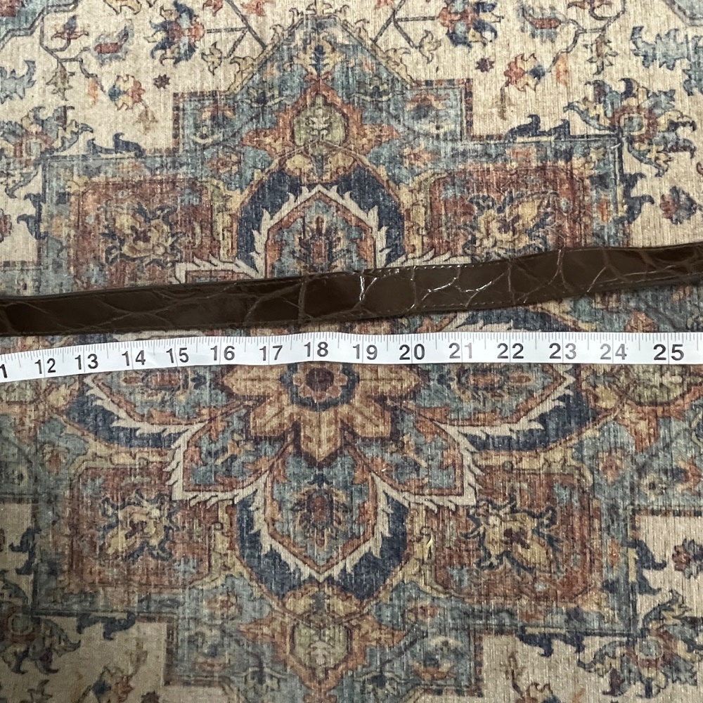 Women's Brown Vinyl Belt 37" - Picture 10 of 16